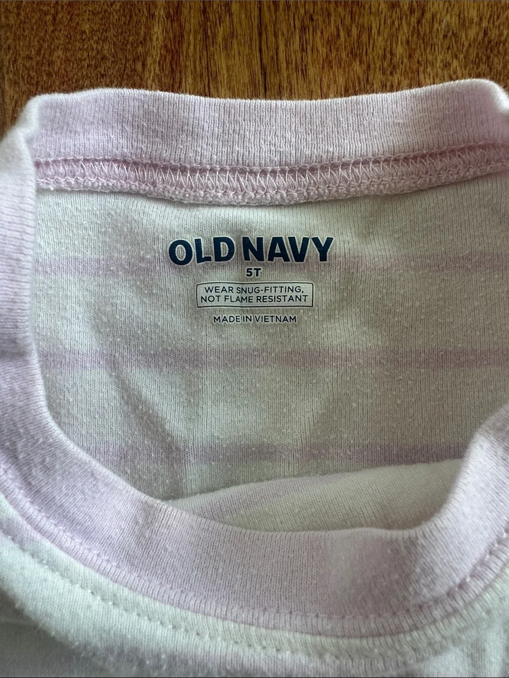 Old Navy Light Pink & White Striped Short Sleeve Pajama Set